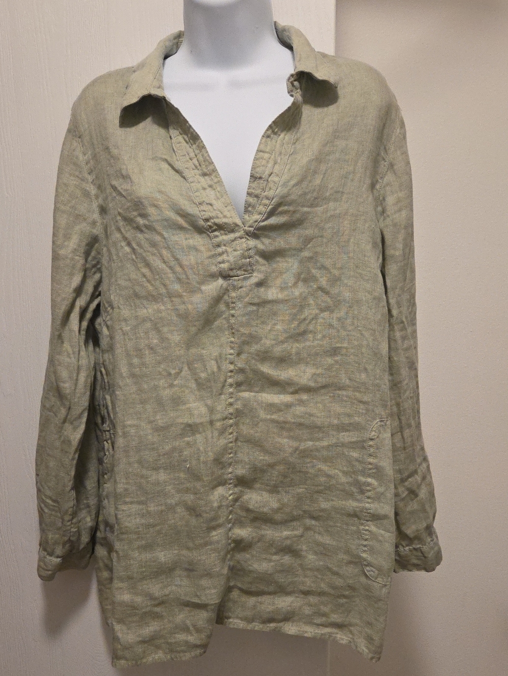 J. Jill Love Linen Green Tunic L